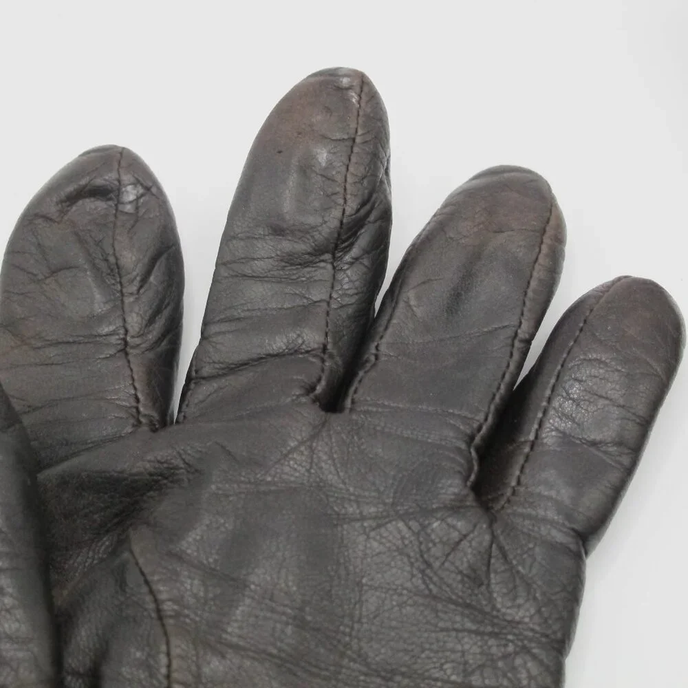 Leather dark brown, cashmere lined, 7.5 ladies gloves